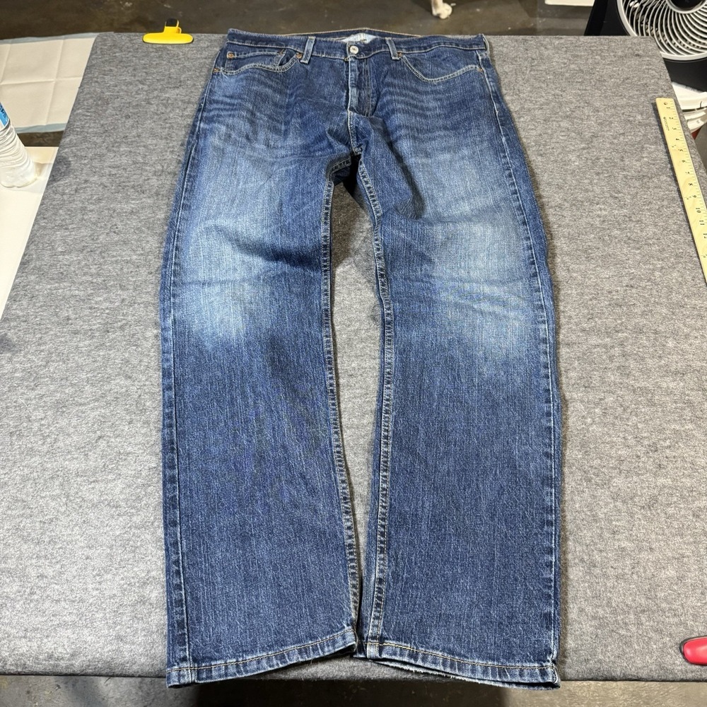 Levi's 505 Jeans‎ Mens 36x32 (36x31.5) Regular Fit Straight Leg Dark Wash Denim